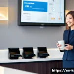 쌍용 렉스턴의 서비스센터 만족도 - **Prompt**: A bright, contemporary car dealership service center interior, showcasing a sleek, dark-...